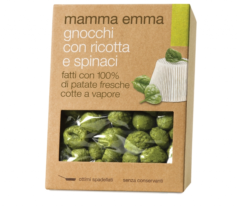 Gnocchi con Espinaca Mamma Emma
